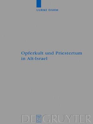 cover image of Opferkult und Priestertum in Alt-Israel